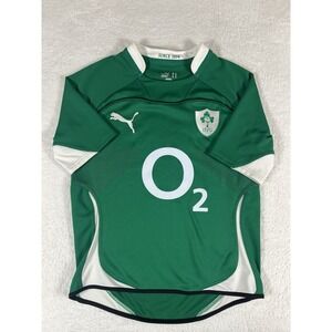 Puma Ireland National Rugby Team IRFU Green White Jersey O2 Men's Sz Medium
